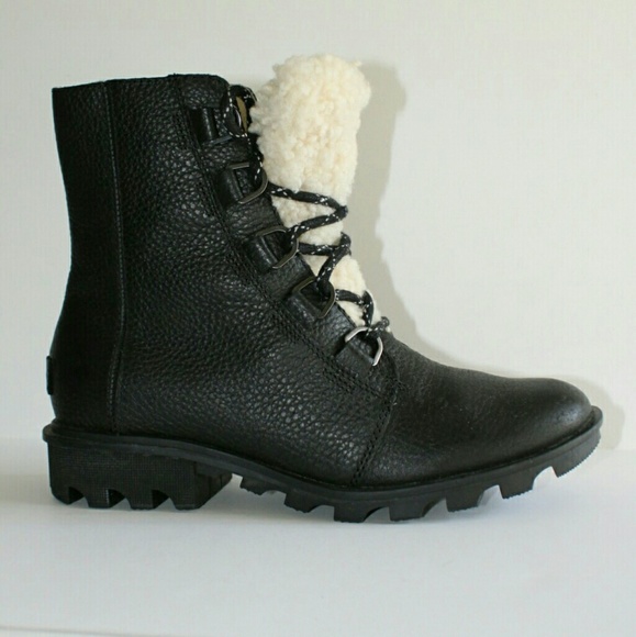 Sorel Shearling Tongue Waterproof Leather Boots - Picture 2 of 8